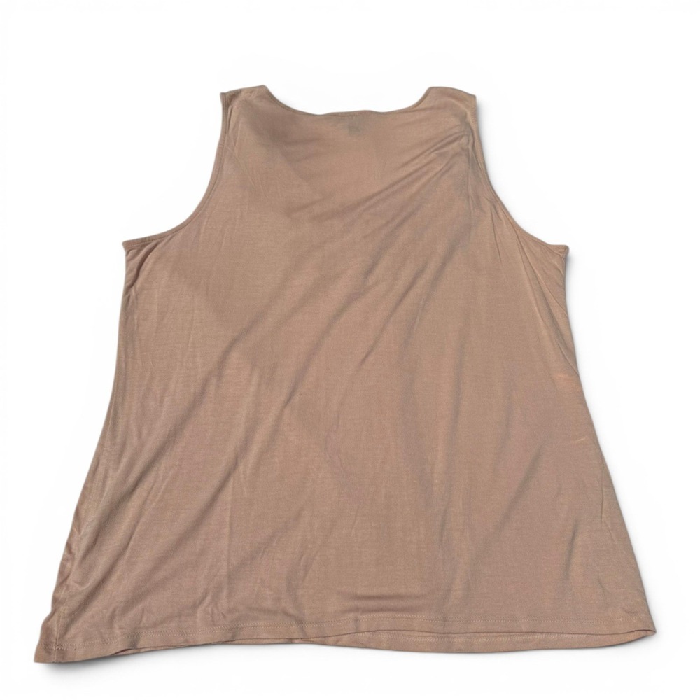 Talbots XL Blush Pink Floral Applique Sleeveless Knit Top Classic Quiet Luxury - Picture 7 of 8